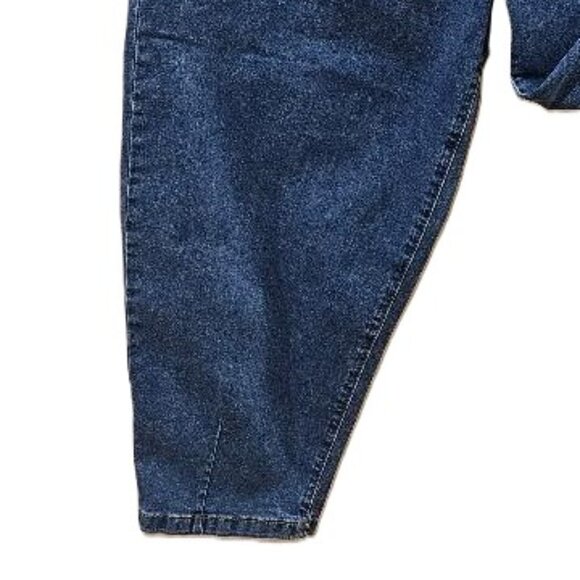 80s RETRO PLEATED BALLOON BARREL LIGHT WASH HIGH WAIST JEANS 2X EDGY DENIM - Picture 4 of 8